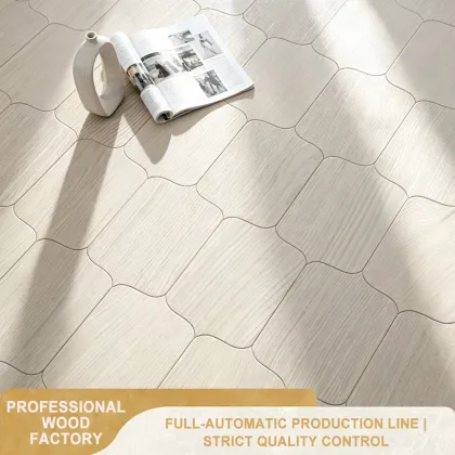 Milky White Oak Shield Parquet