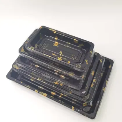 Plastic Food Container PS Cake Sushi Chocolate Trays