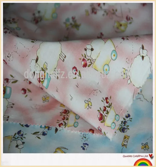 Cotton printed baby muslin fabric