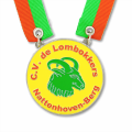 Custom round shape enamel goat medal