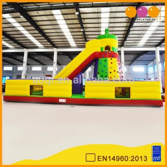 Interesting design inflatable rock climb sports game/inflatable interactive sports game with slide for sale