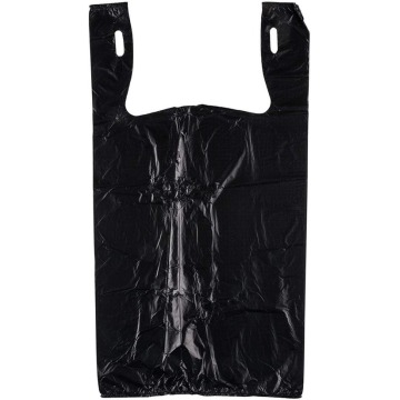 Custom Black Printing Recycling Recycled Reusable Packaging T Shirt Bags