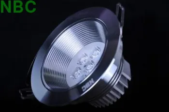 Best Anti-dazzle Silver recessed Commercial  LED Ceiling Lights 7W