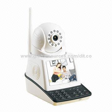 Wireless Network Camera, 0.3MP CMOS, H.264, Alarm Triggered, PTZ Control Function