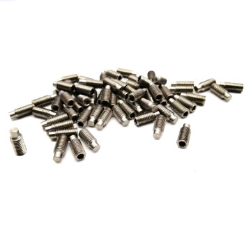 M5X26 Rainbow Titanium Alloy Hexagon Socket Set Sekrup Dog Point dengan Nylon Patch