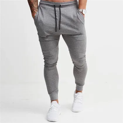 2020 Fitness Joggers Men Quick Dry Running Pants Men Cotton Bodybuilding Sweatpants Sport Jogging Pants Men Striped Pencil Pants
