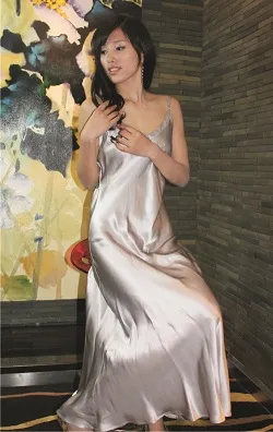 silk nightgown