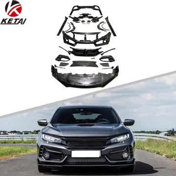 2020-2022 Honda Civic Type-R Carbon Look Style Car Bumper Lip Side Body Body Kit