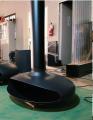 hanging round shape wood stove fireplace