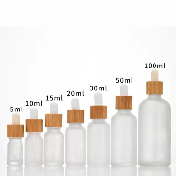 Bamboo Dropper Bottle Oils & Essential Spray Bottles - Transparent Cosmetic Containers