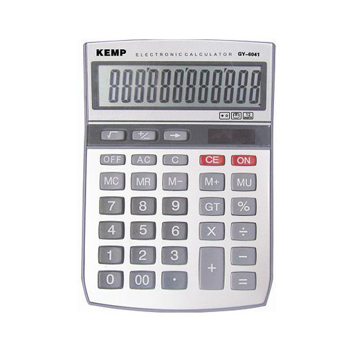 12 cijfers grijs Midden Calculator