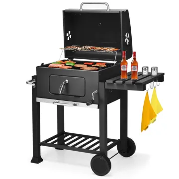 Outdoor Kitchen Barbeque Heavy Duty Durable Smoker Grill Machine Barbecue Trolley Metal Steel Charcoal bbq grills