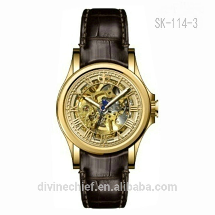 Genuine Leather Automatic black watch