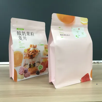 Yogurt Fruit Oatmeal Food Packaging Bag Stand Up Zipper Aluminum Foil Bag