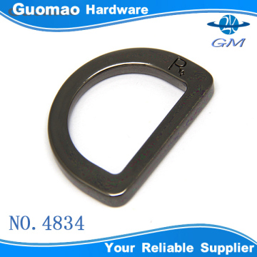Engraving gunmetal color zinc alloy metal d ring