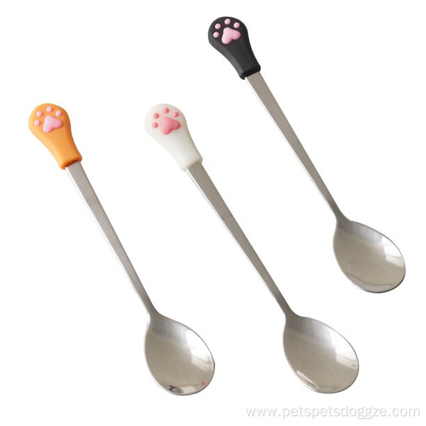 Pet Can Cat Food Spoon Stainless Steel Durable