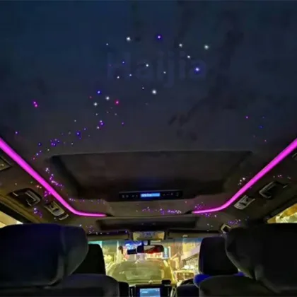 DC 12V Car Roof Starlight Music Control LED Fiber Optic Light Kit: Twinkle Stars & Shooting Stars