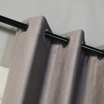 Wholesale Polyester Flat Window Knitted Texture Soundproof Curtains