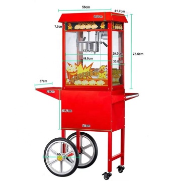 Portable Commercial Popcorn Making Machine with Trolley Cart