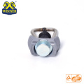 Plastic Base Single Stud Fitting With SS D Ring