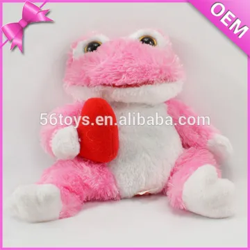 cute soft frog toy stuffed animal frog holding red heart wholesale christmas plush toys