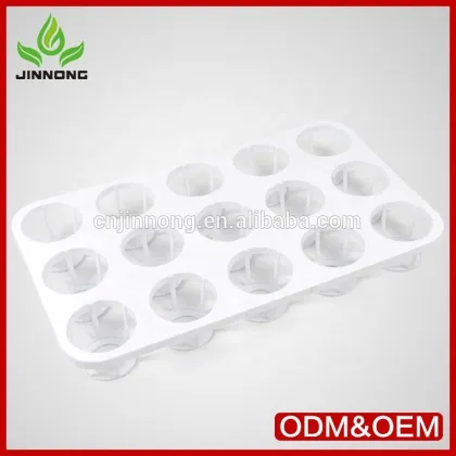 Wholesale 15 Hole White and Black Round Flower Pot Trays for Seedling Orchids
