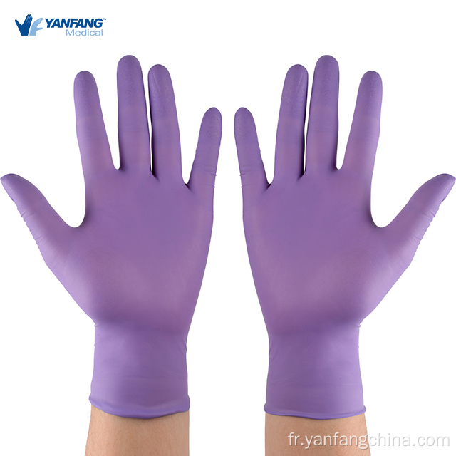 Examen sans poudre jetable Gants en nitrile