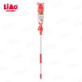 A130073 LiAo Vermelho Cinza Torcido Microfibra Torcida Mop Limpador de Piso com Cabo Longo