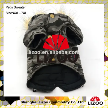 Oversized Pet Clothing Camouflage Color