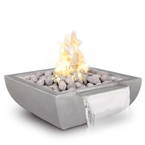 gas beach fire pit waterfall bowl fire pit