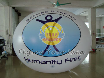 Giant Oval Balloon With Logo Printed For Sporting Events, Inflatable Ground Balloons