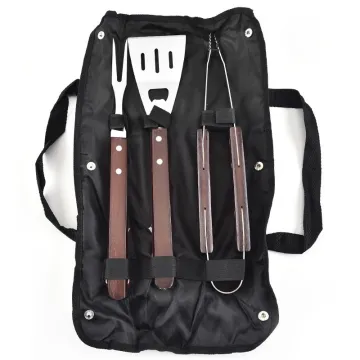 Stainless Steel 3-Piece Set Household Outdoor Barbecue Clip Fork Shovel BBQ Tool Set