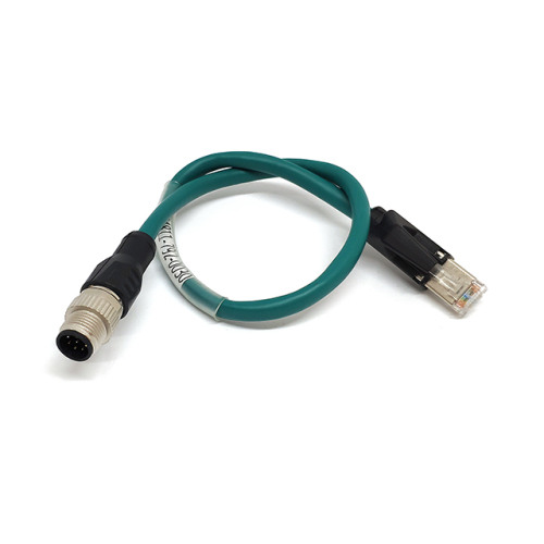 M12 maschio dritto a rj45 cavo maschio 8pin