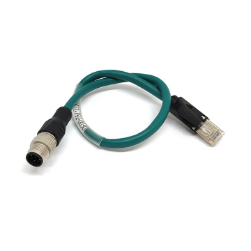 M12 mâle droit à rj45 câble mâle 8pin