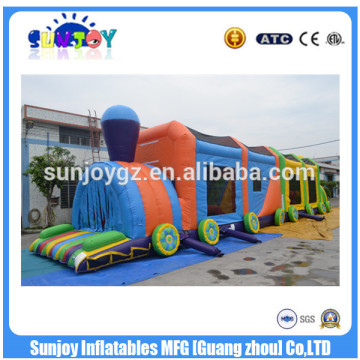 2016 Hot selling train obstacle big inflatable obstacle course for sale