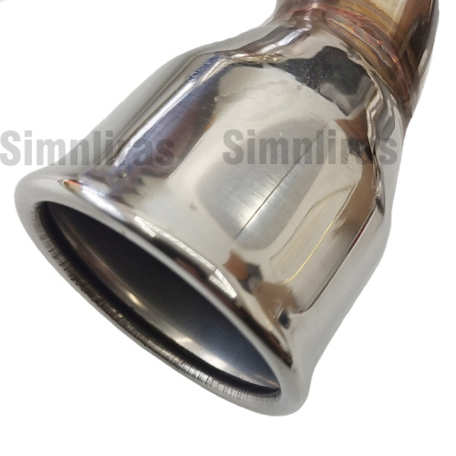 Edelstahlabgase für Mini R52/R53 Cooper s Catback Ein -Wand -Spitze gerollt