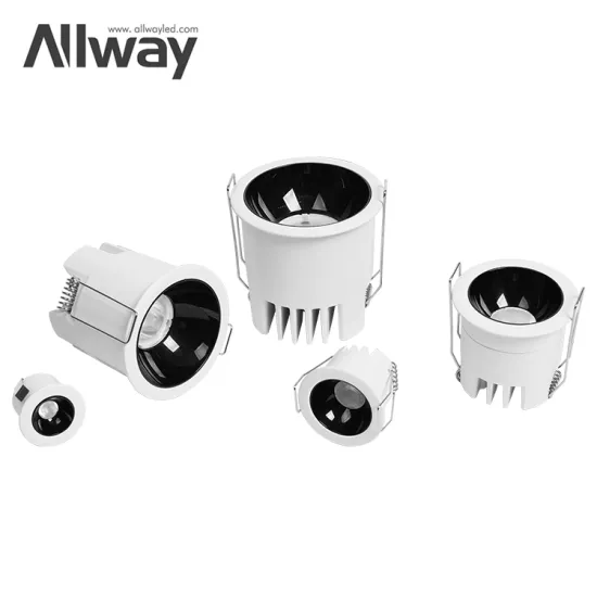 LED Downlights: Commercial Mini Recessed Spotlights in Aluminum, Available in 2W, 3W, 5W, 8W, and 12W - Ideal for Hotel Lighting
