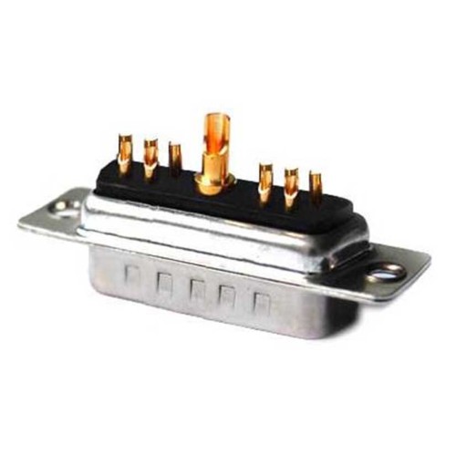 Power D-SUB Plug Straight 11W1 dengan cangkir solder