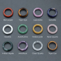 Black Labradorite 6T Stone Band Rings for Women Men Healing Chakra Stackable Ring Balance Energy