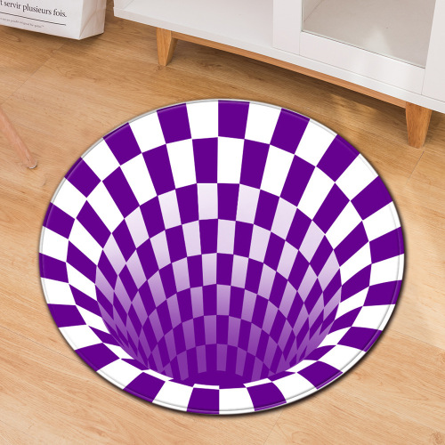 3D Circular Print Trap Carpet 3D non-slip floor mats in the bathroom Supplier