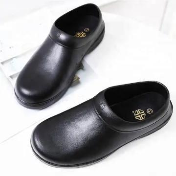 oil and water resistant slip on chef safety shoes