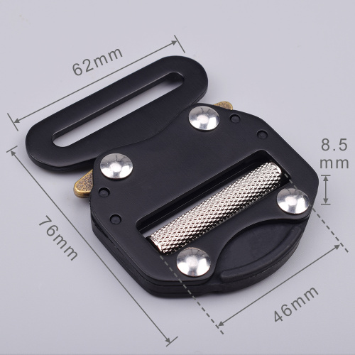 45mm Heavy Duty 300KG Aluminum Adjustable Black Electrophoresis Cobra Belt Buckle