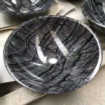 Tenggelam Bilik Mandi Kayu Petrified dengan bijirin kayu kristal yang unik