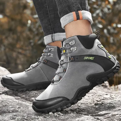 R.XJIAN brand new leather couple outdoor hiking shoes casual warm snow boots shoes waterproof shoes ski shoes