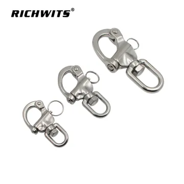 304/316 stainless steel swivel eye snap shackle