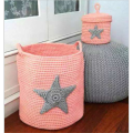 Knitted Storage Bucket Flower Bucket