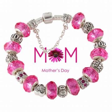 Mother's Day Gift 925 Silver European Charm Beads Bracelet (B31)