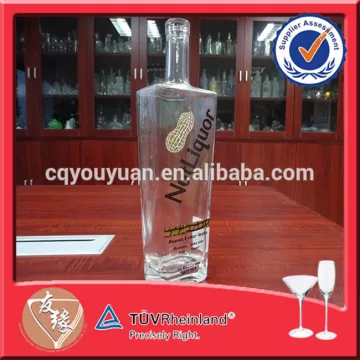Cork Top Spirit Bottles Manufacture China Supplier Classic Vodka Glass Bottles 750ML