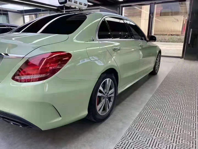 PET Glossy khaki green vinyl wrap