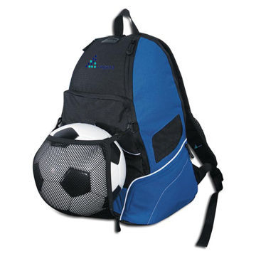 Sports Backpack, with Soccer/Football/Basketball/Baseball Character, Made of 600D Nylon